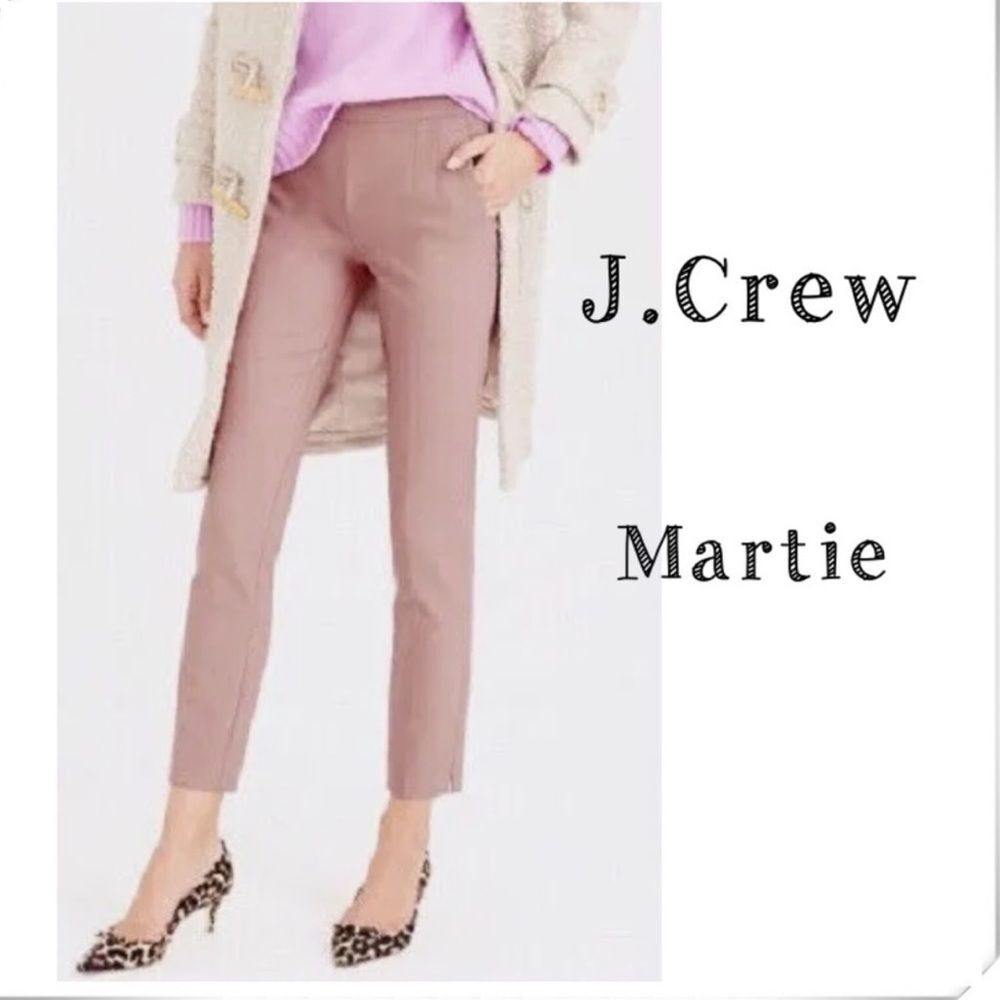 J. Crew Martie Ankle Pants in Soft Pink